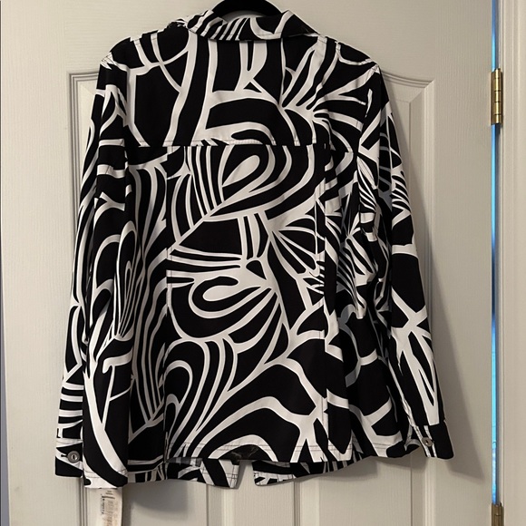 Allison Daley Monochrome Abstract Shirt size 20W - Picture 4 of 4